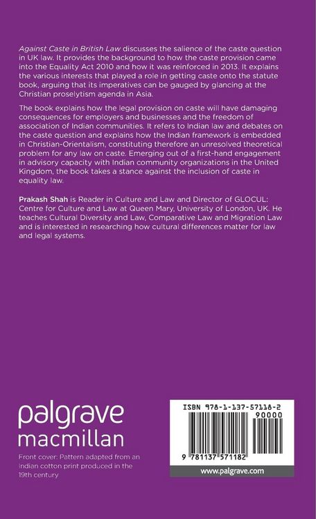 Produktbild: Against Caste in British Law