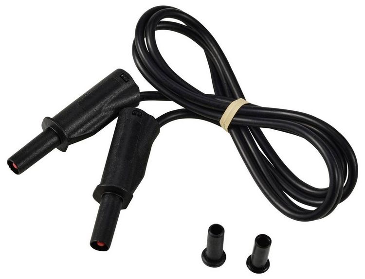 Produktbild: VOLTCRAFT MSB-532 Messleitung 4mm 1m schwarz 2,5mm&sup2; CAT IV 600V 32A