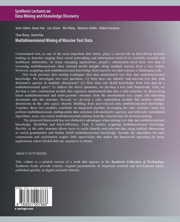 Produktbild: Multidimensional Mining of Massive Text Data