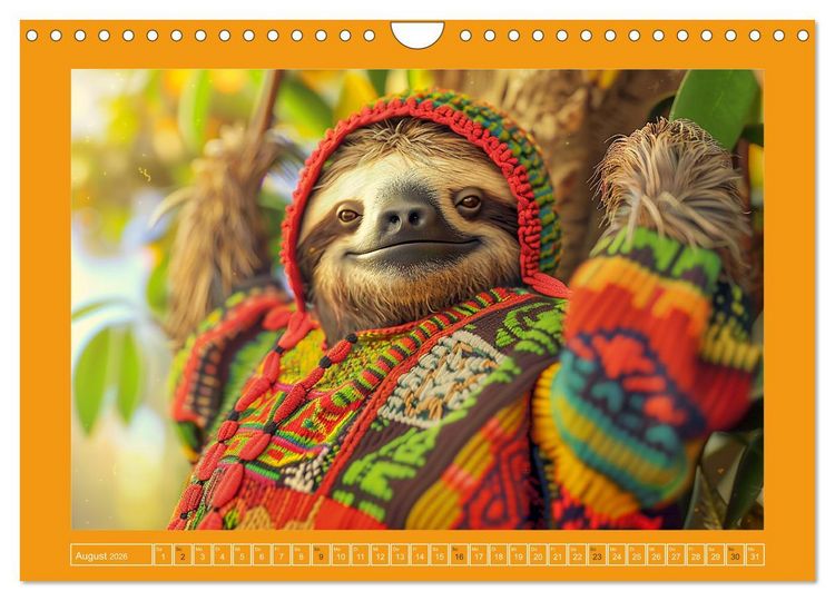 Produktbild: Supermodel Faultier. Professionelles Fotoshooting im Urwald (Wandkalender 2026 DIN A4 quer), CALVENDO Monatskalender