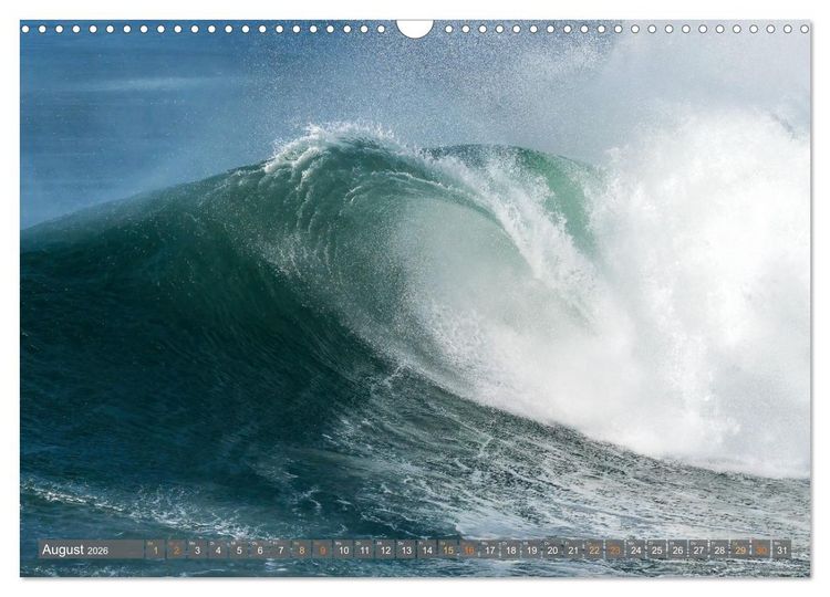 Produktbild: OCEAN POWER - Die Riesenwellen von Nazar&eacute; (Wandkalender 2026 DIN A3 quer), CALVENDO Monatskalender