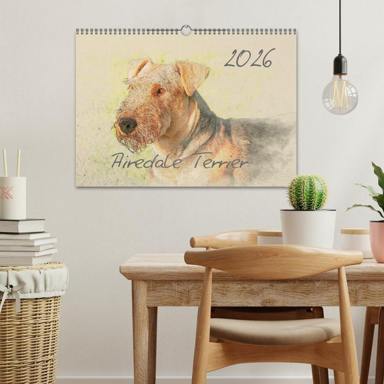 Produktbild: Airedale Terrier 2026 (Wandkalender 2026 DIN A3 quer), CALVENDO Monatskalender