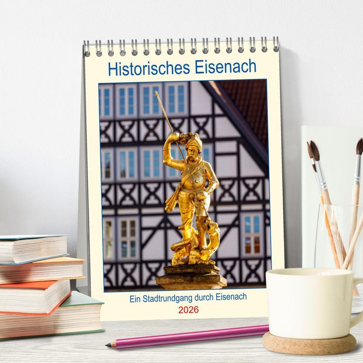 Produktbild: Historisches Eisenach (Tischkalender 2026 DIN A5 hoch), CALVENDO Monatskalender