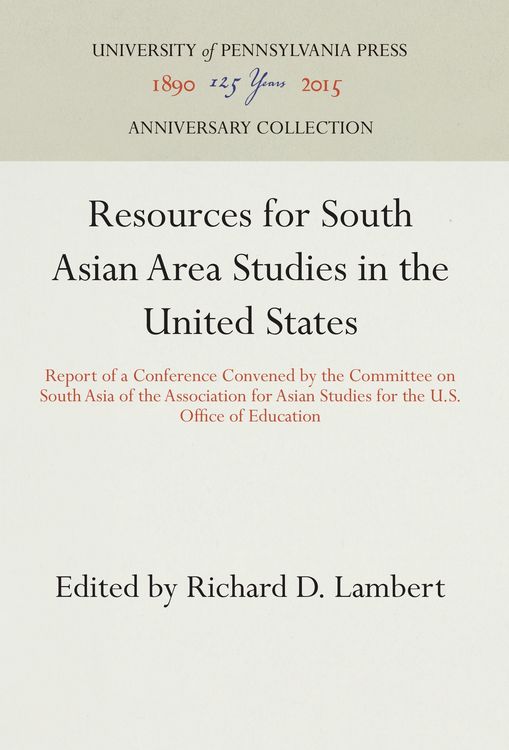 Produktbild: Resources for South Asian Area Studies in the United States