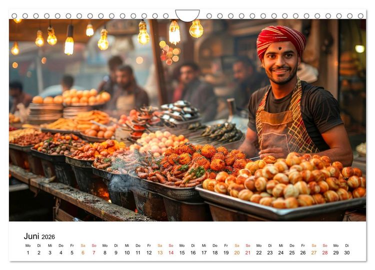 Produktbild: Street Food f&uuml;r Gourmets (Wandkalender 2026 DIN A4 quer), CALVENDO Monatskalender