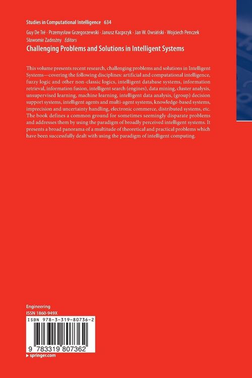 Produktbild: Challenging Problems and Solutions in Intelligent Systems