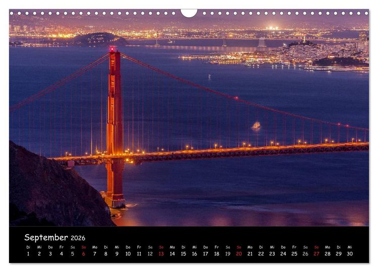 Produktbild: Leuchtende St&auml;dte (Wandkalender 2026 DIN A3 quer), CALVENDO Monatskalender
