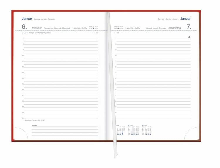 Produktbild: Tages-Cheftimer A5, rot 2027