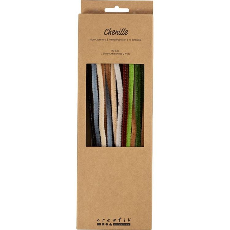 Produktbild: Creativ Company Chenilledraht, L 30 cm, Dicke 6 mm, Natur, 25 Stk