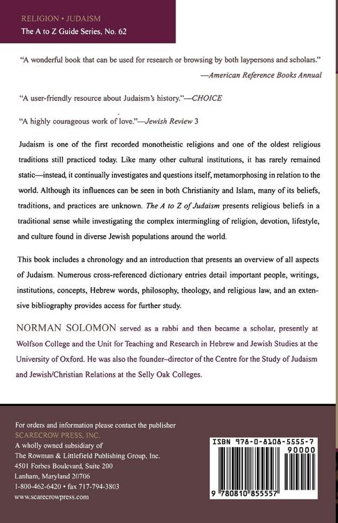 Produktbild: A to Z of Judaism