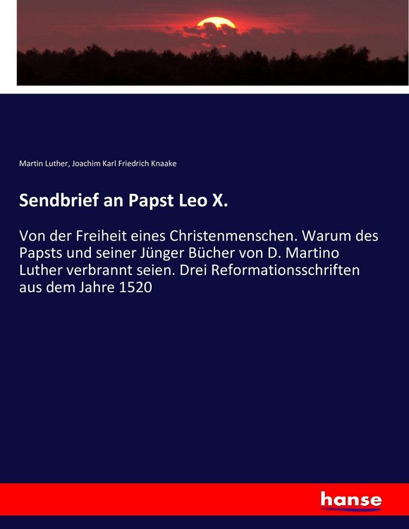Produktbild: Sendbrief an Papst Leo X.