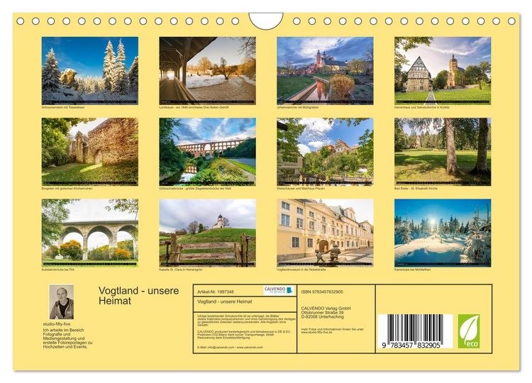 Produktbild: Vogtland - unsere Heimat (Wandkalender 2026 DIN A4 quer), CALVENDO Monatskalender