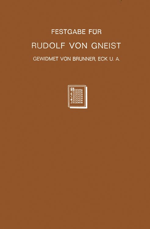 Produktbild: Festgabe f&uuml;r Rudolf von Gneist zum Doktorjubil&auml;um am XX. November MDCCCLXXXVIII
