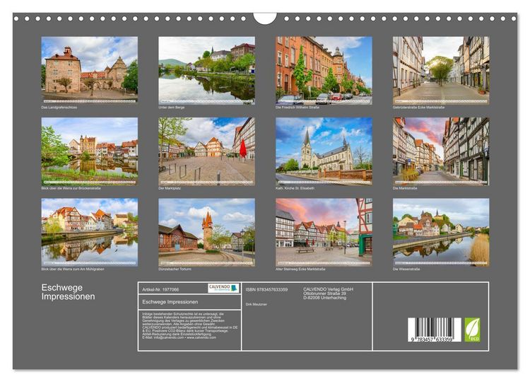 Produktbild: Eschwege Impressionen (Wandkalender 2026 DIN A3 quer), CALVENDO Monatskalender