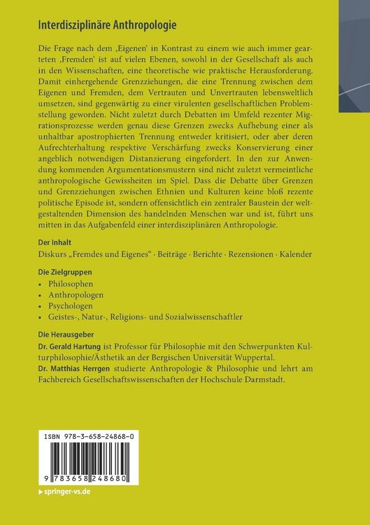 Produktbild: Interdisziplin&auml;re Anthropologie