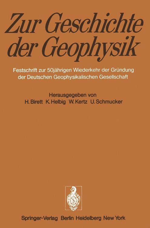 Produktbild: Zur Geschichte der Geophysik