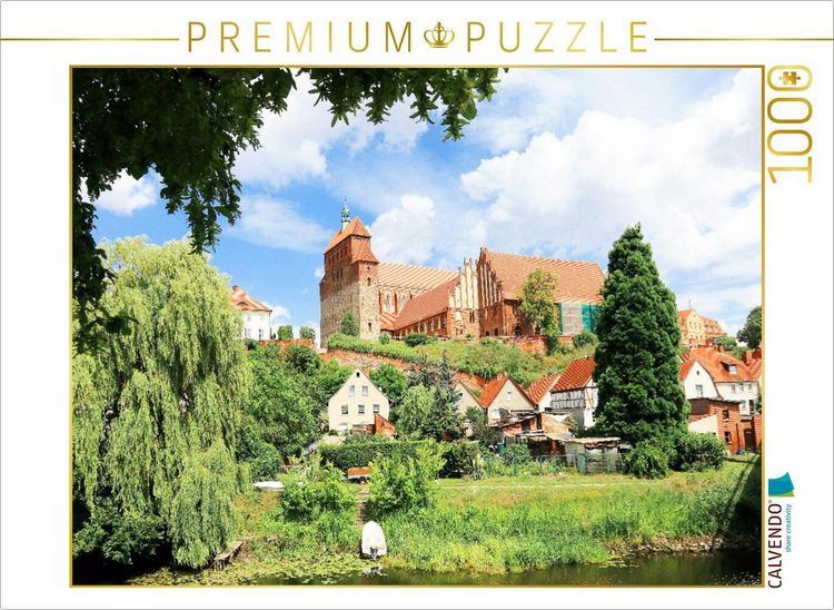 Produktbild: CALVENDO Puzzle Havelberg, Blick &uuml;ber die Havel zum Dom St. Marien | 1000 Teile Lege-Gr&ouml;&szlig;e 64x48cm Foto-Puzzle f&uuml;r gl&uuml;ckliche Stunden