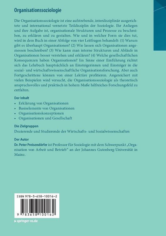 Produktbild: Organisationssoziologie