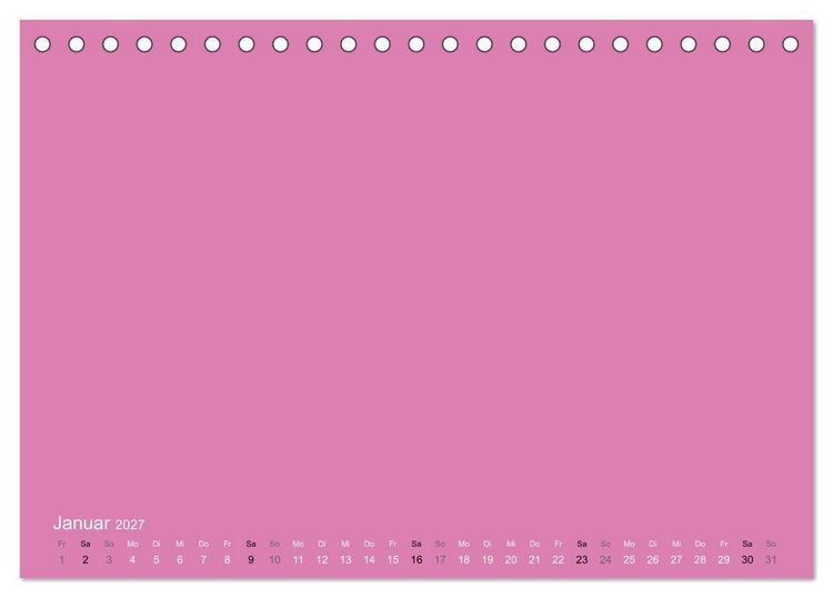 Produktbild: Bastelkalender - Pink (Tischkalender 2027 DIN A5 quer), CALVENDO Monatskalender