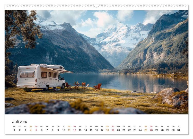 Produktbild: Wohnmobil grenzenlos (hochwertiger Premium Wandkalender 2026 DIN A2 quer), Kunstdruck in Hochglanz