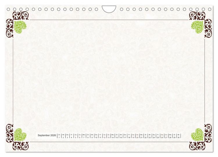 Produktbild: Bastelkalender Nostalgie-Rahmen 2026 (Wandkalender 2026 DIN A4 quer), CALVENDO Monatskalender