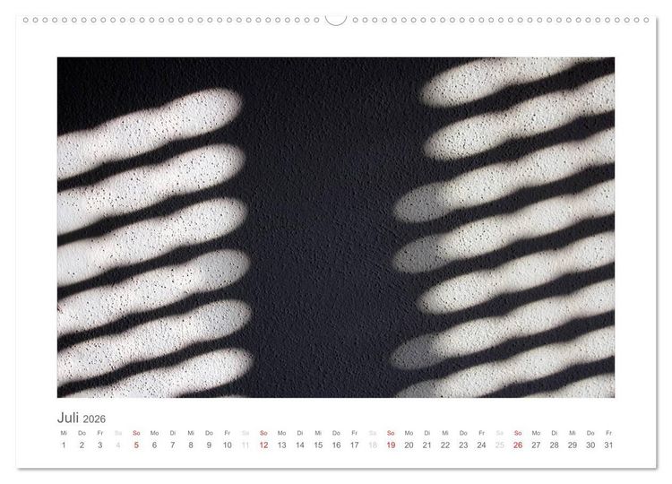 Produktbild: einfach schwarz-wei&szlig; (Wandkalender 2026 DIN A2 quer), CALVENDO Monatskalender