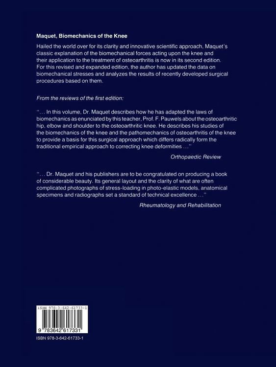 Produktbild: Biomechanics of the Knee