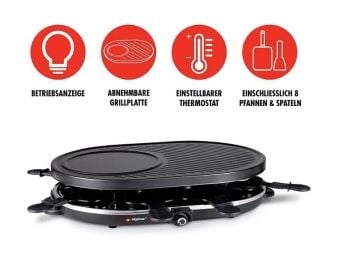Produktbild: ALPINA Raclettegrill, 1200 Watt, Schwarz