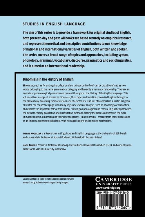 Produktbild: Binomials in the History of English