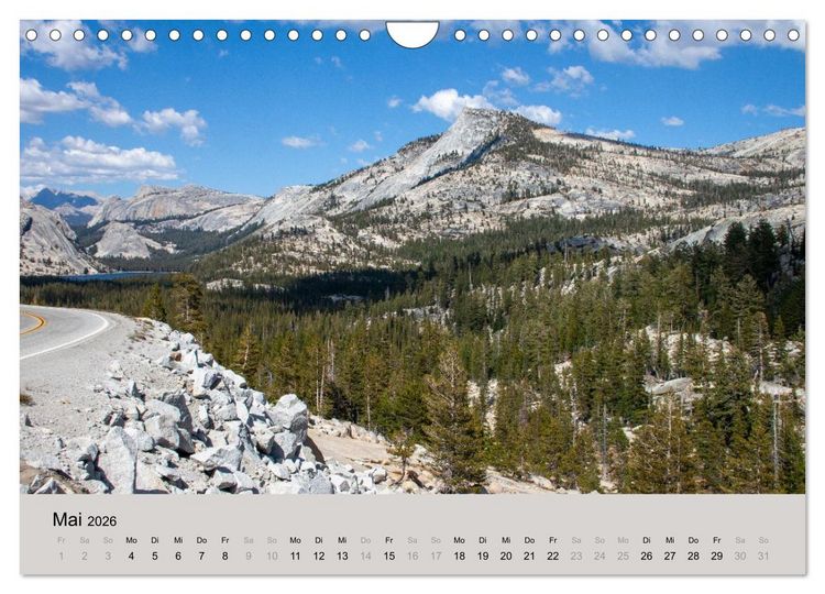 Produktbild: Yosemite, Entlang der Tioga Road (Wandkalender 2026 DIN A4 quer), CALVENDO Monatskalender