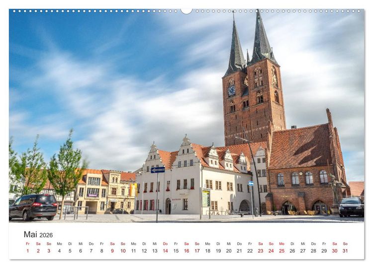 Produktbild: Gr&uuml;&szlig;e aus Stendal: Kalender 2026 (Wandkalender 2026 DIN A2 quer), CALVENDO Monatskalender