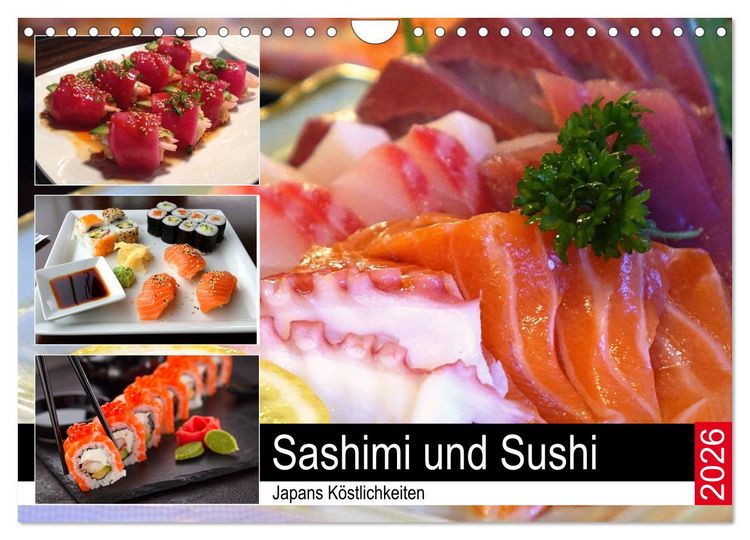 Produktbild: Sashimi und Sushi. Japans K&ouml;stlichkeiten (Wandkalender 2026 DIN A4 quer), CALVENDO Monatskalender