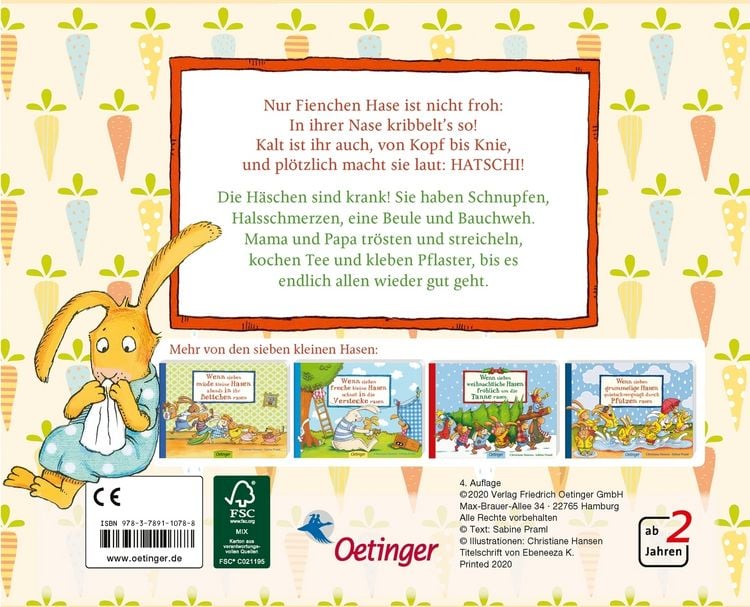 Produktbild: Wenn sieben kleine Hasen Schnupfennasen haben