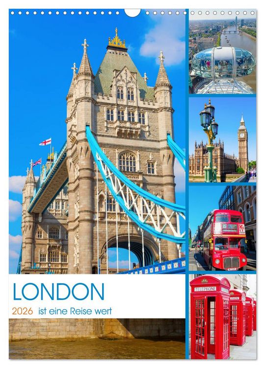 Produktbild: London ist eine Reise wert (Wandkalender 2026 DIN A3 hoch), CALVENDO Monatskalender