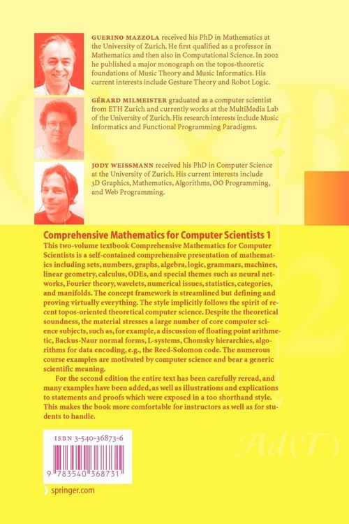 Produktbild: Comprehensive Mathematics for Computer Scientists 1