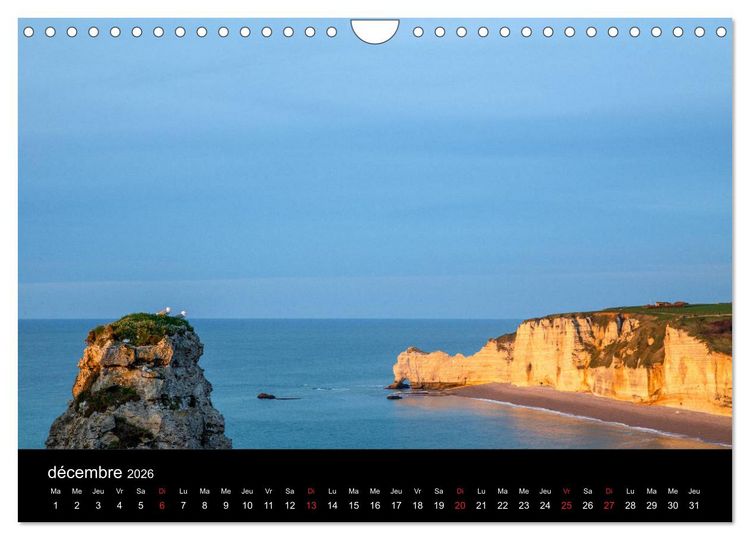 Produktbild: Normandie et Bretagne (Calendrier mural 2026 DIN A4 vertical), CALVENDO calendrier mensuel