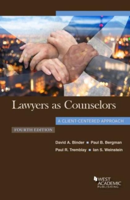 Produktbild: Binder, D: Lawyers as Counselors, A Client-Centered Approach