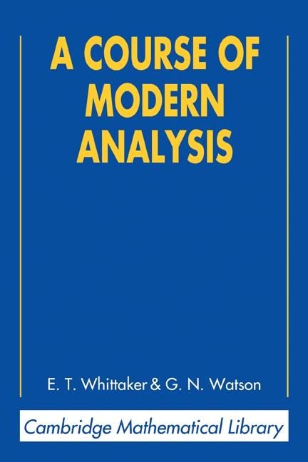 Produktbild: Course of Modern Analysis