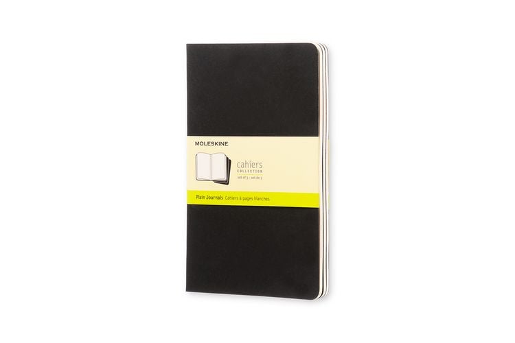 Produktbild: Moleskine Cahier, L/A5, 3er Set, Blanko, Kartoneinband, Schwarz