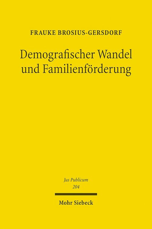 Produktbild: Demografischer Wandel und Familienf&ouml;rderung