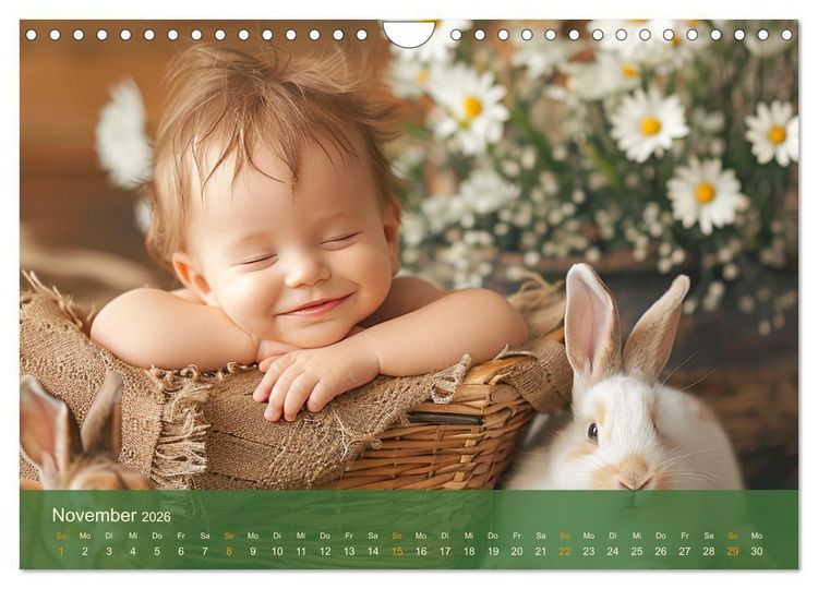 Produktbild: Zauberhafte Babys. S&uuml;&szlig;e Momente mit niedlichen Tieren (Wandkalender 2026 DIN A4 quer), CALVENDO Monatskalender