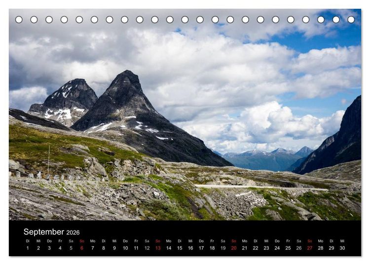 Produktbild: Norwegen - Vom Westen zum S&uuml;den (Tischkalender 2026 DIN A5 quer), CALVENDO Monatskalender