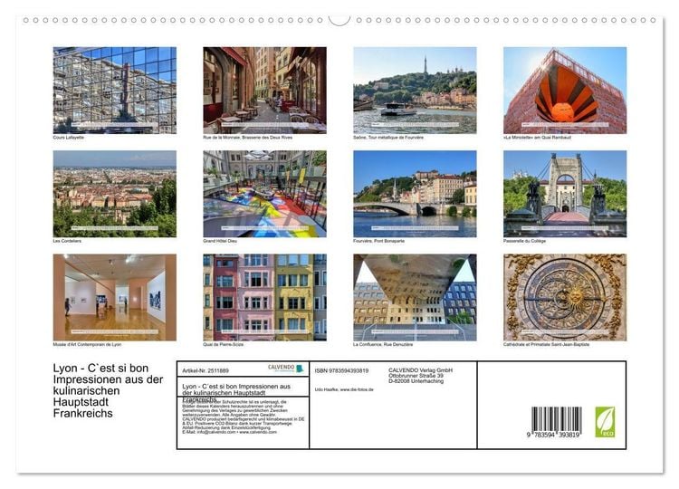 Produktbild: Lyon - C`est si bon Impressionen aus der kulinarischen Hauptstadt Frankreichs (hochwertiger Premium Wandkalender 2027 DIN A2 quer), Kunstdruck in Hochglanz