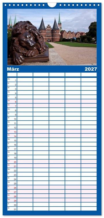 Produktbild: Familienplaner 2027 - Welterbe - Kultur und Natur in Deutschland mit 5 Spalten (Wandkalender, 21 x 45 cm) CALVENDO