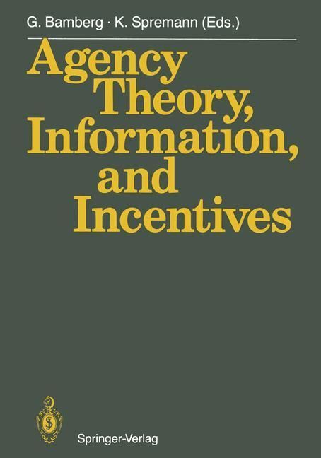Produktbild: Agency Theory, Information, and Incentives