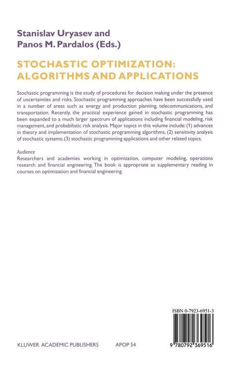 Produktbild: Stochastic Optimization