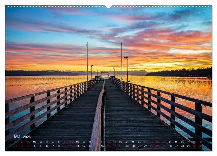 Produktbild: Impressionen vom Starnberger See (Wandkalender 2026 DIN A2 quer), CALVENDO Monatskalender