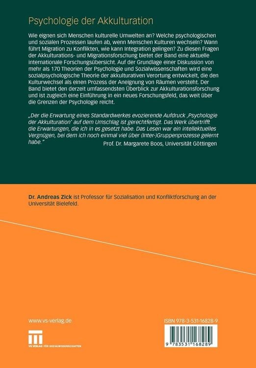 Produktbild: Psychologie der Akkulturation