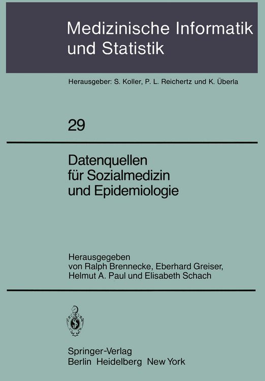 Produktbild: Datenquellen f&uuml;r Sozialmedizin und Epidemiologie