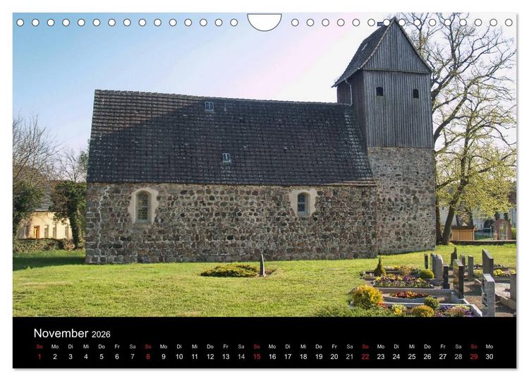 Produktbild: Dorfkirchen in Brandenburg (Wandkalender 2026 DIN A4 quer), CALVENDO Monatskalender